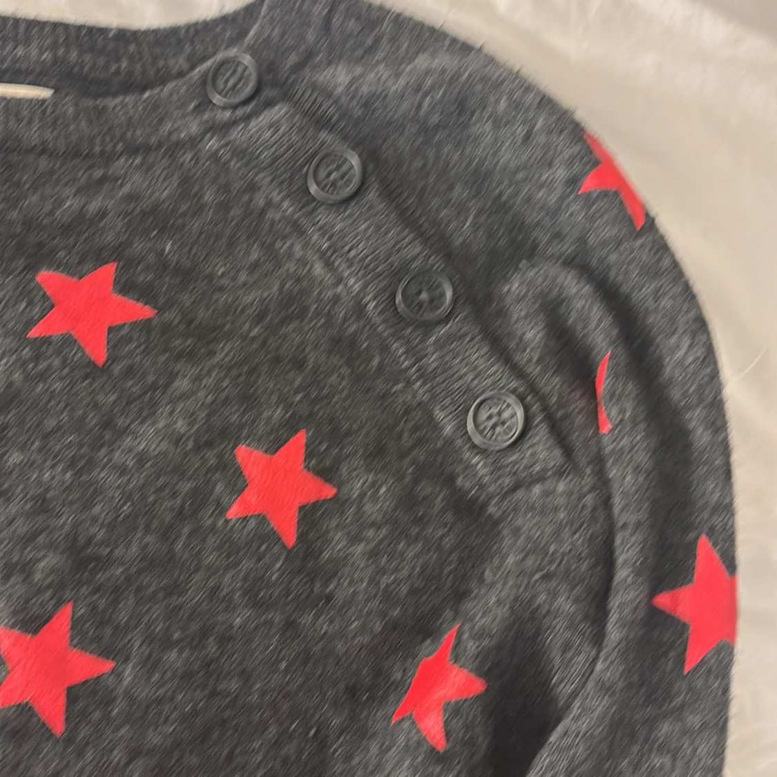 Grå stickad tröja med röda stjärnor Zadig & Voltaire - 1