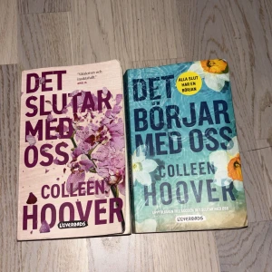 Det slutar med oss & Det börjar med oss - Två populära böcker av Colleen Hoover: 'Det slutar med oss' och uppföljaren 'Det börjar med oss'. Perfekt för dig som gillar starka berättelser om relationer och känslor. Omslagen är färgstarka och lockande – en favorit bland unga vuxna!