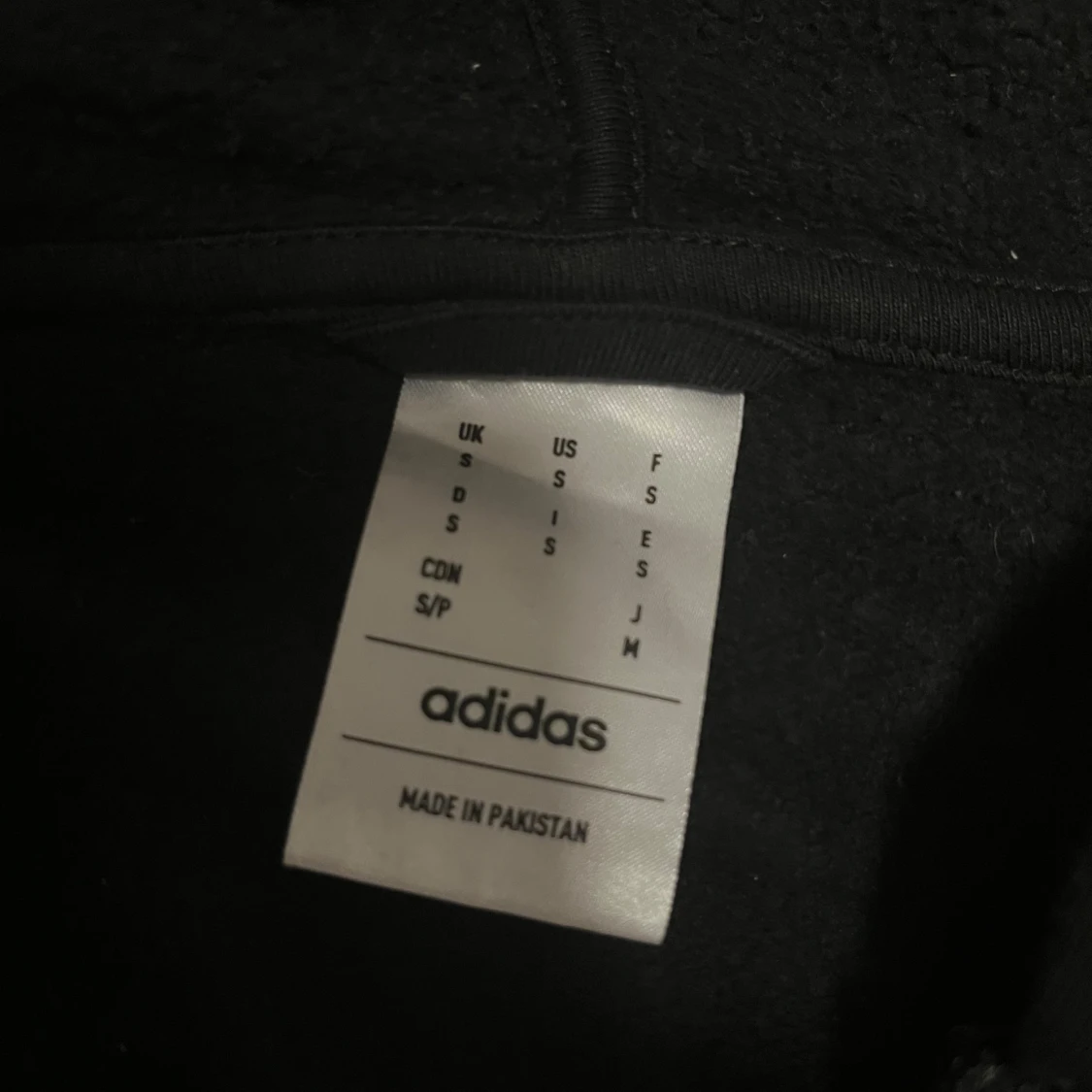 Svart Adidas hoodie med vita ränder - 1