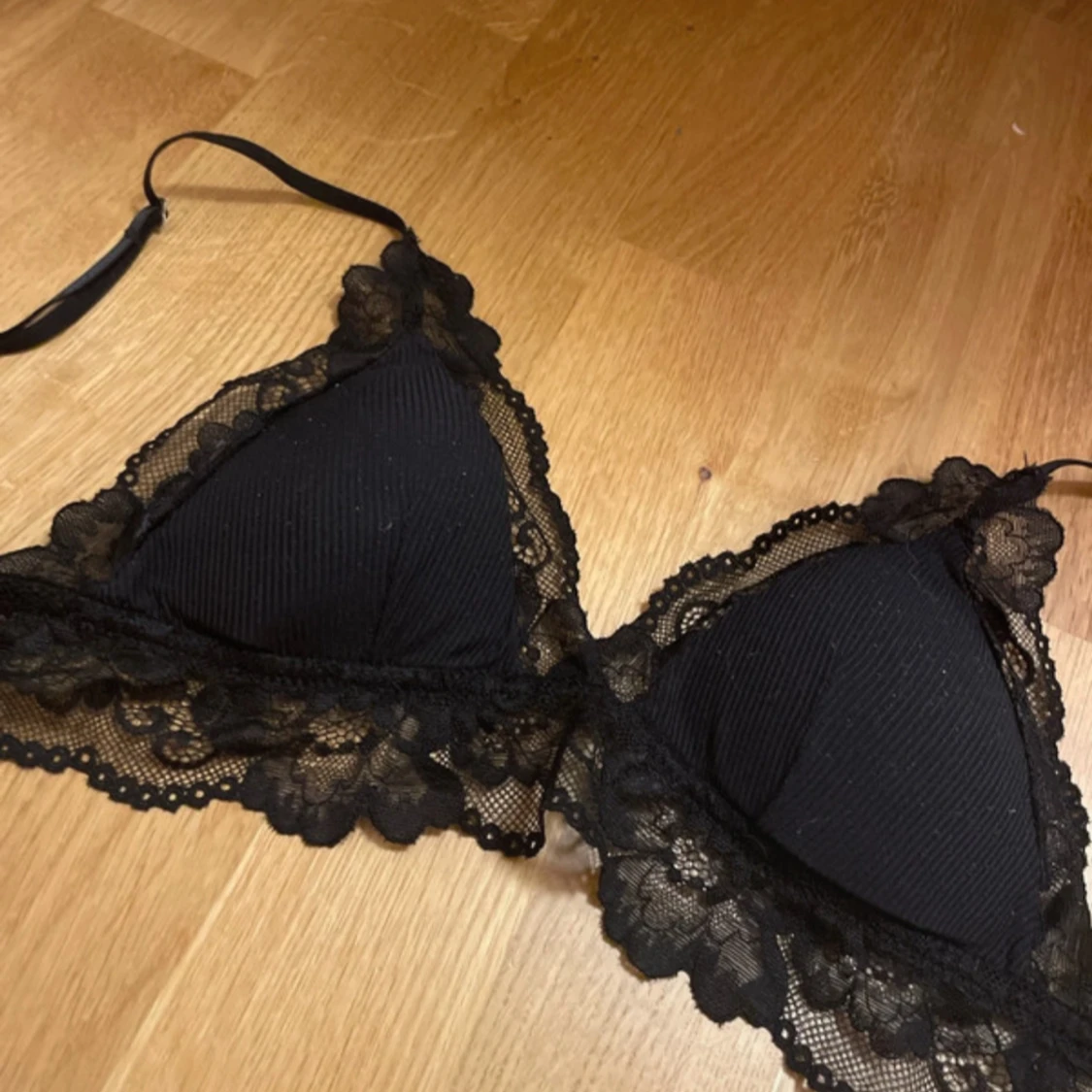 Svart spets bh