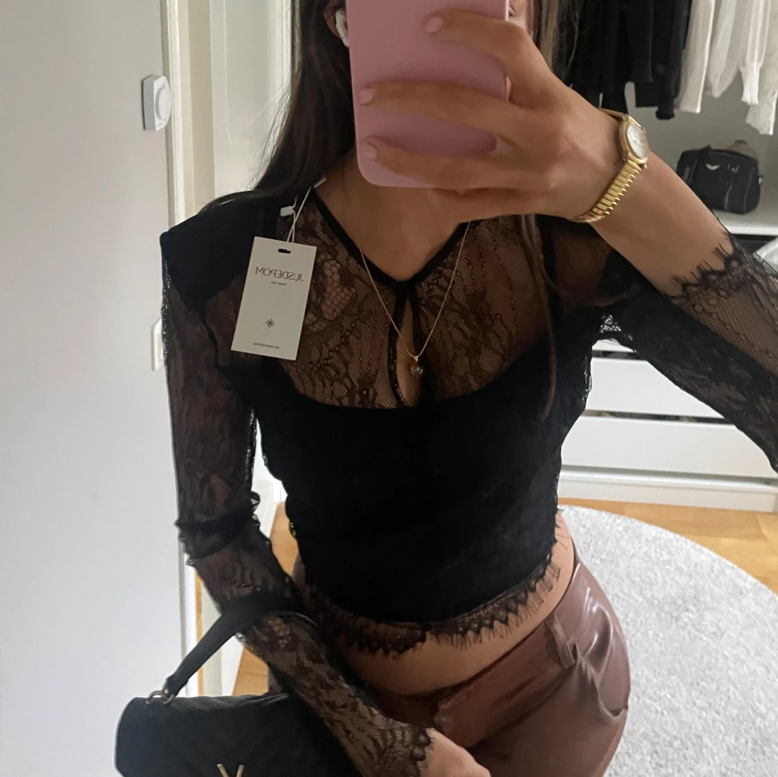 Svart spetsblus  - 1