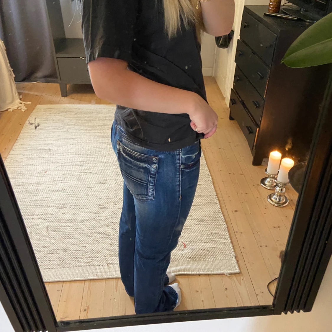 Blå raka jeans  - 1