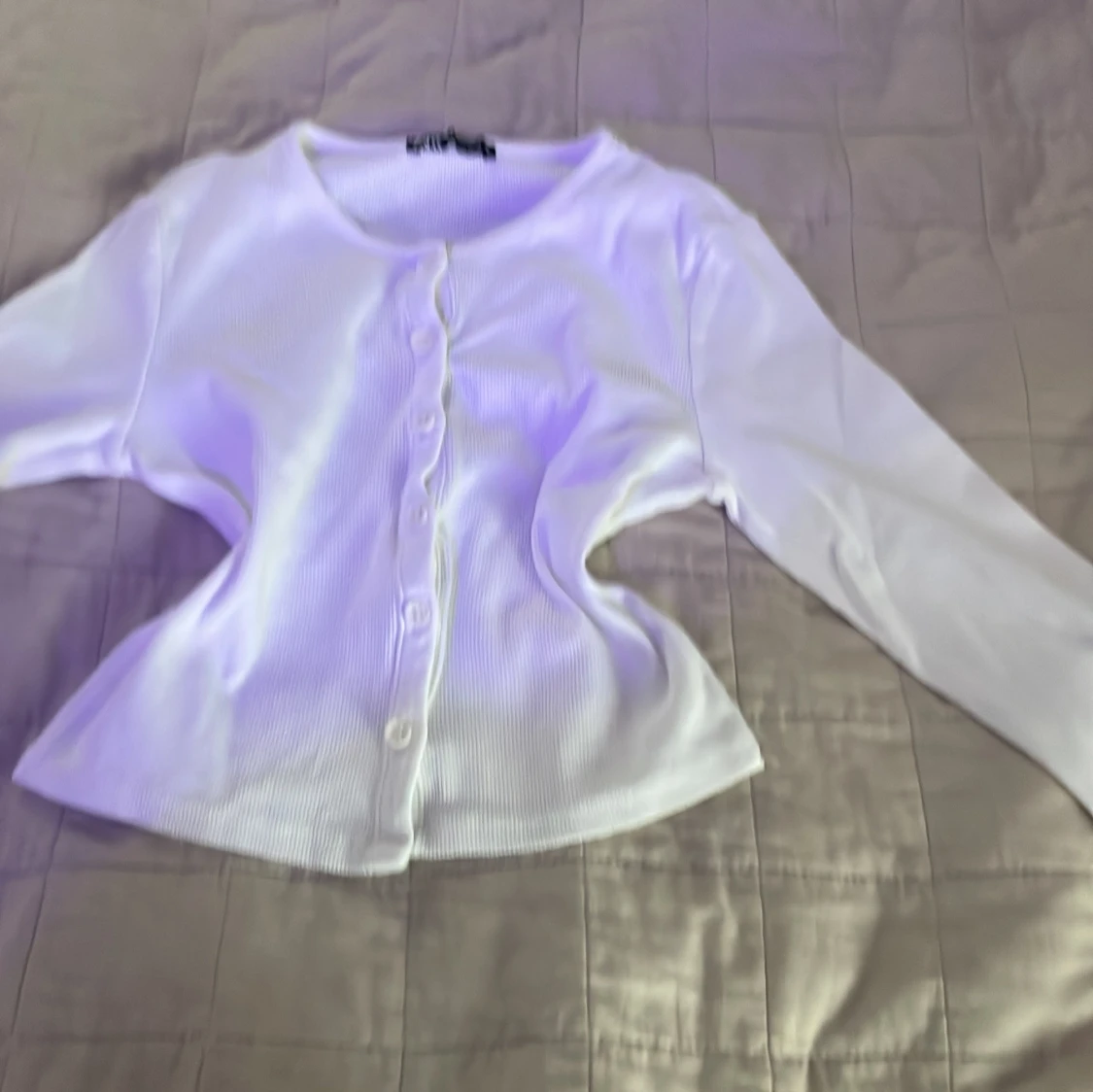 Vit ribbad blus från Zara - 4