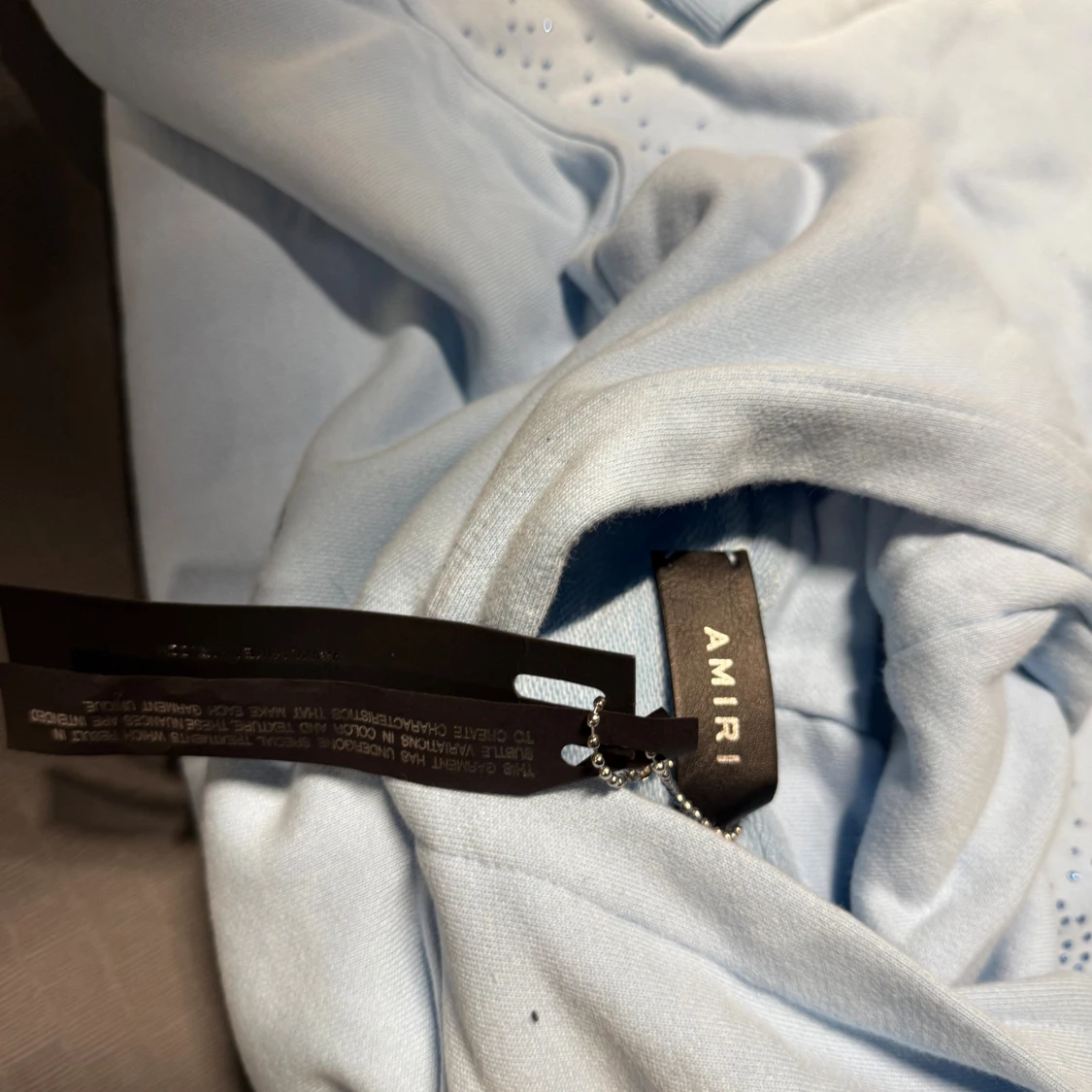 Ljusblå AMIRI hoodie  - 4