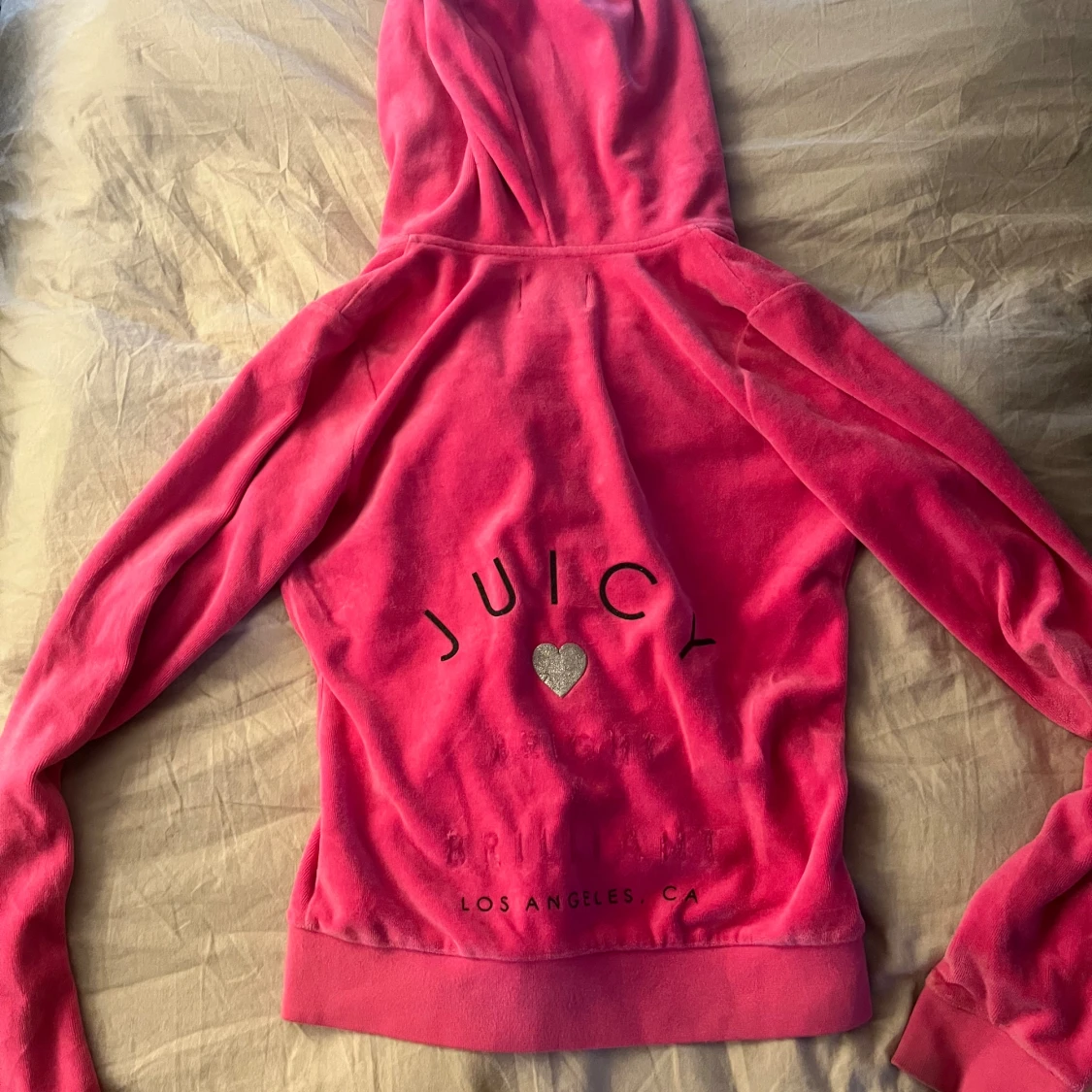 Juicy Couture rosa velour hoodie XL/xs - 3