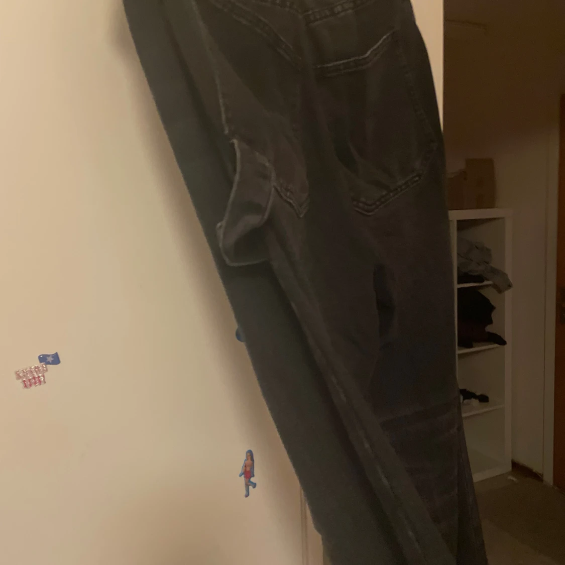 Svarta cargopants med breda ben - 3