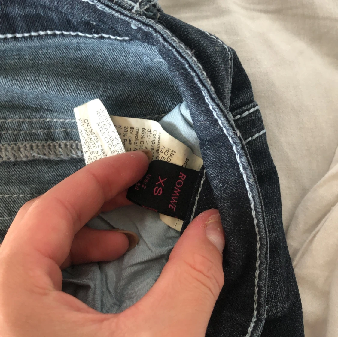 Blå bootcut jeans från Romwe XS - 2