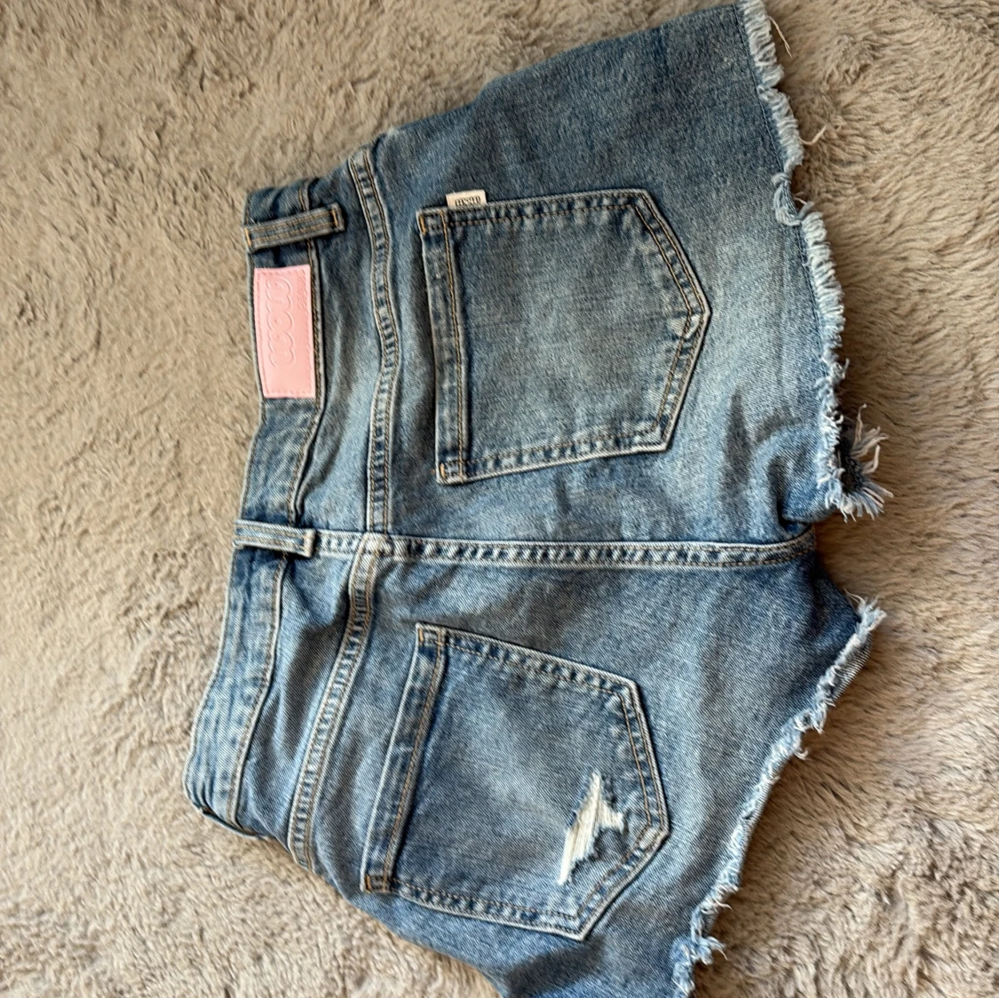 Blå jeansshorts Ariel mid waist - 2