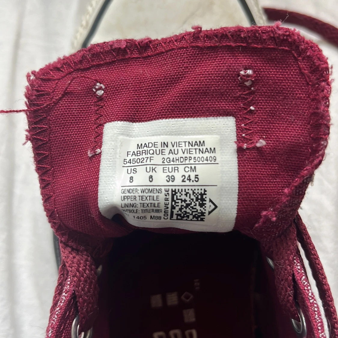 Vinröda låga converse - 3