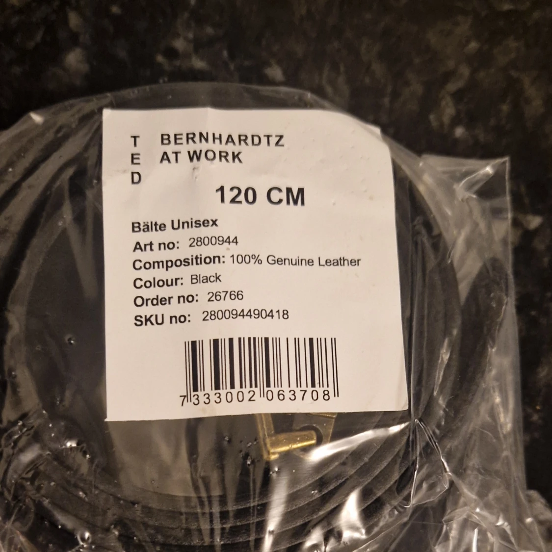 Svart mcdonalds bälte