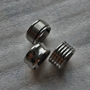 3x Chunky Silverringar  - Säljs inte styckvis, Alla är I Rostfritt Stål, alla är ca 19.8 mm 