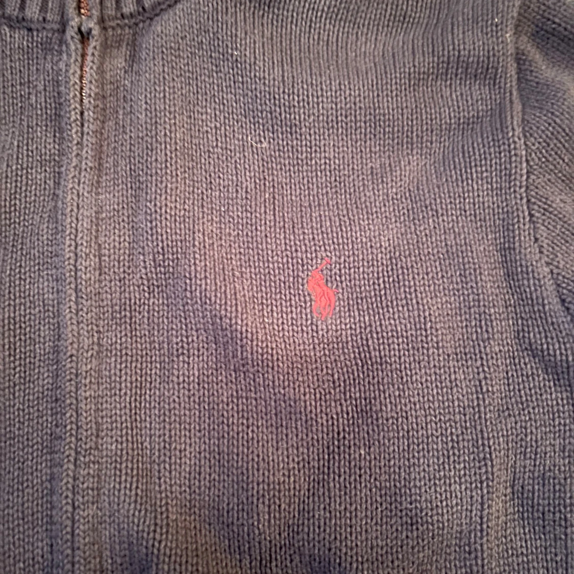 Mörkblå stickad kofta från Polo Ralph Lauren - 1