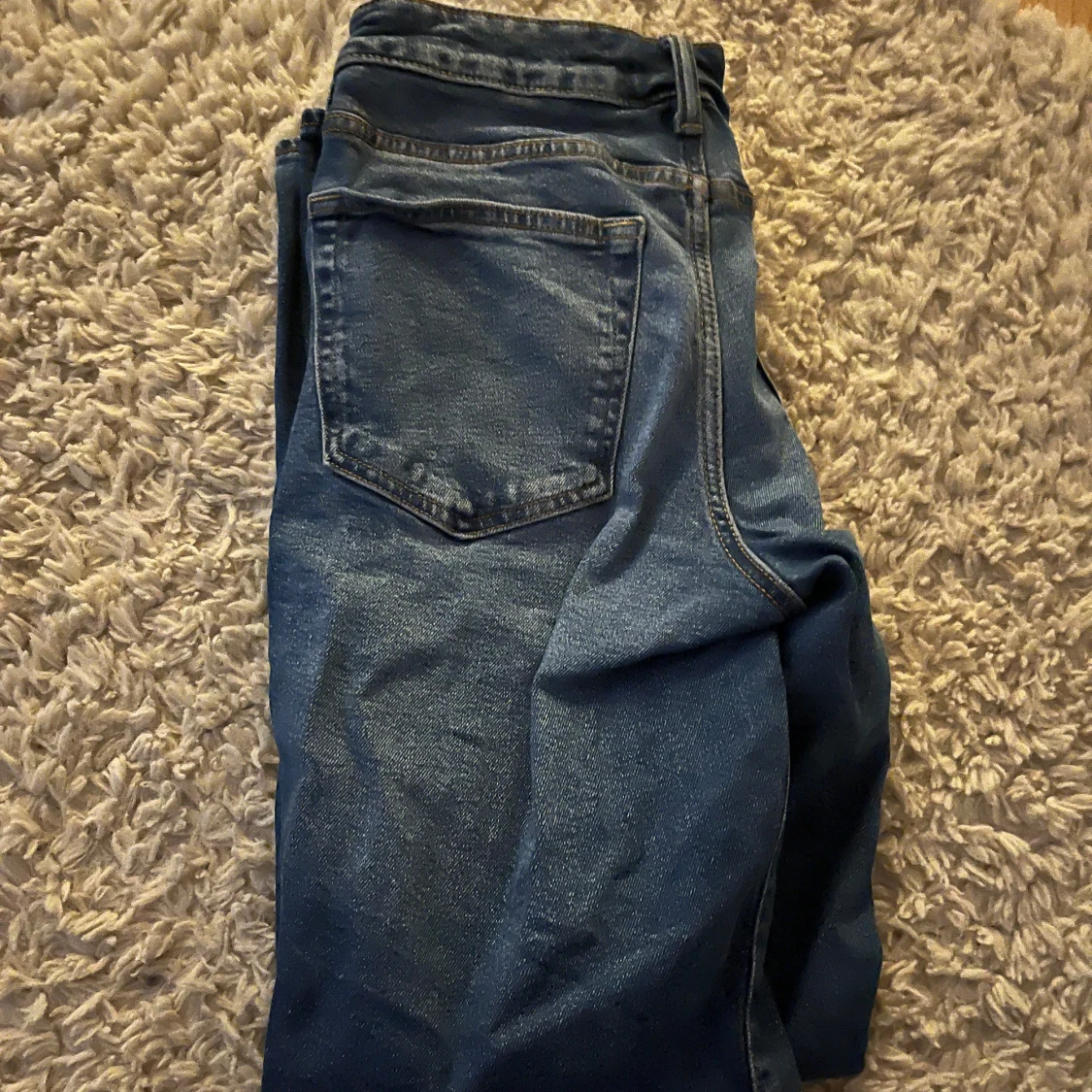 Blå straight jeans från H&M - 1