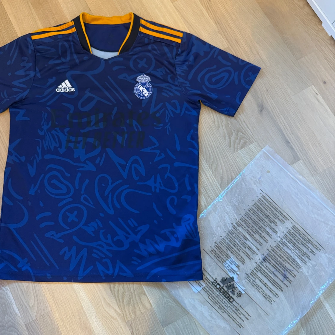 Real Madrid blå Adidas fotbollströja - 2