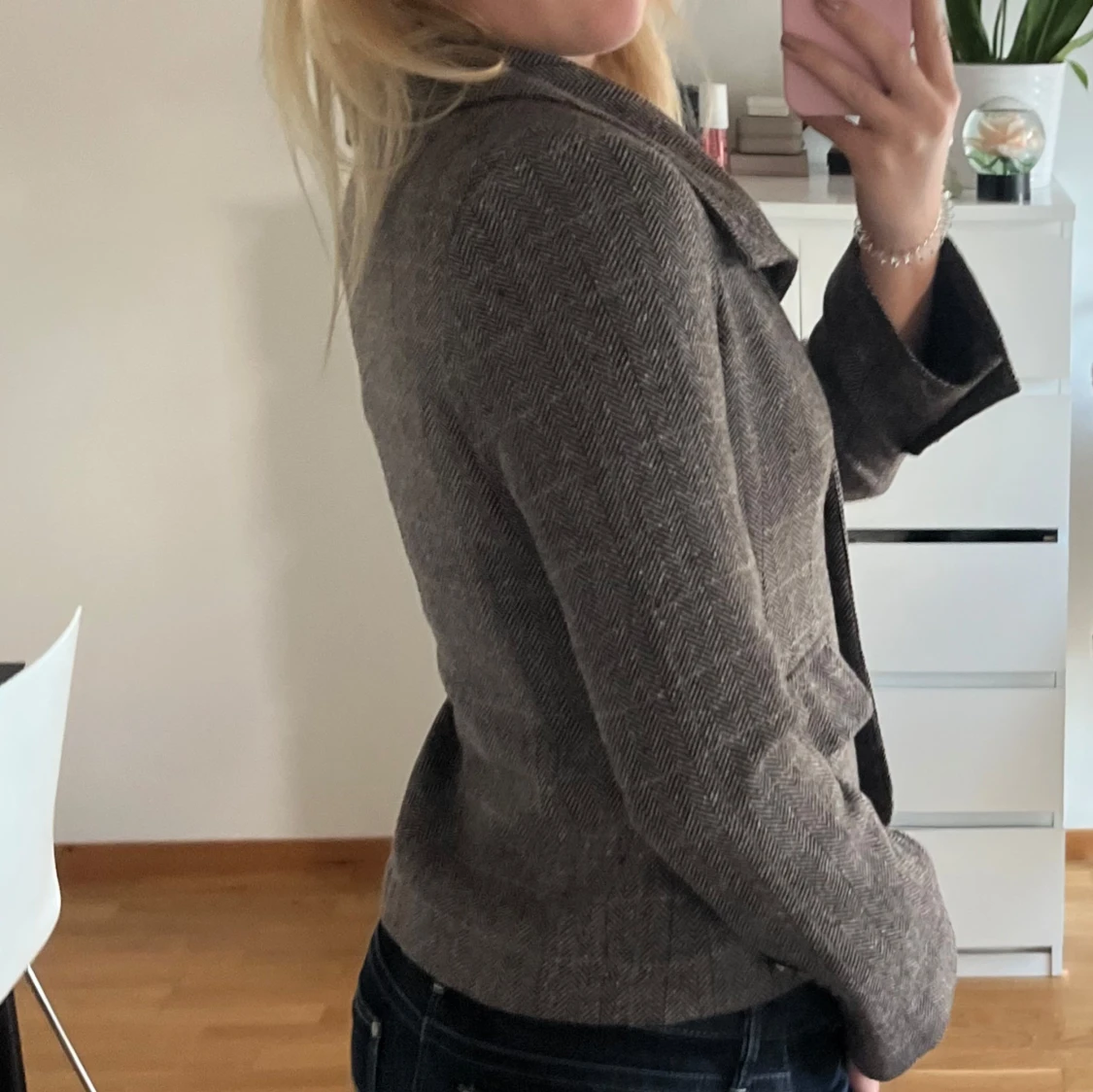 Brun rutig kavaj från H&M - 2