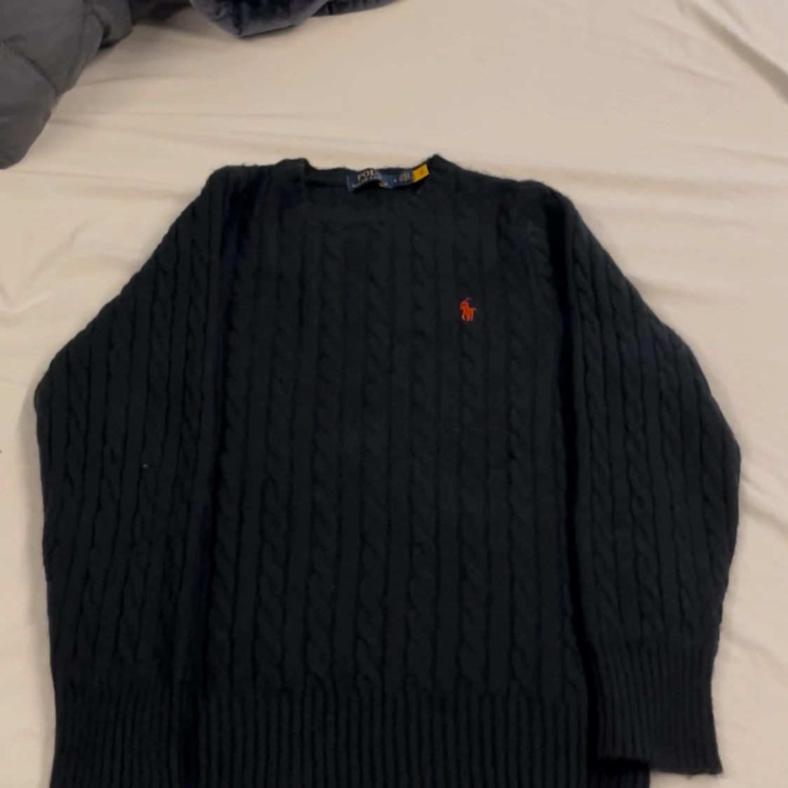 Svart kabelstickad tröja Polo Ralph Lauren