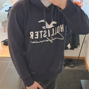 Hollister hoodie - Fet hollister hoodie som är super skön. Passar perfekt nu inför hösten. Storlek är S, kom gärna med frågor och är öppen för prisföslag🍂🍂 OBS, har ett pyttelitet håll vid bröstet men syns knappast