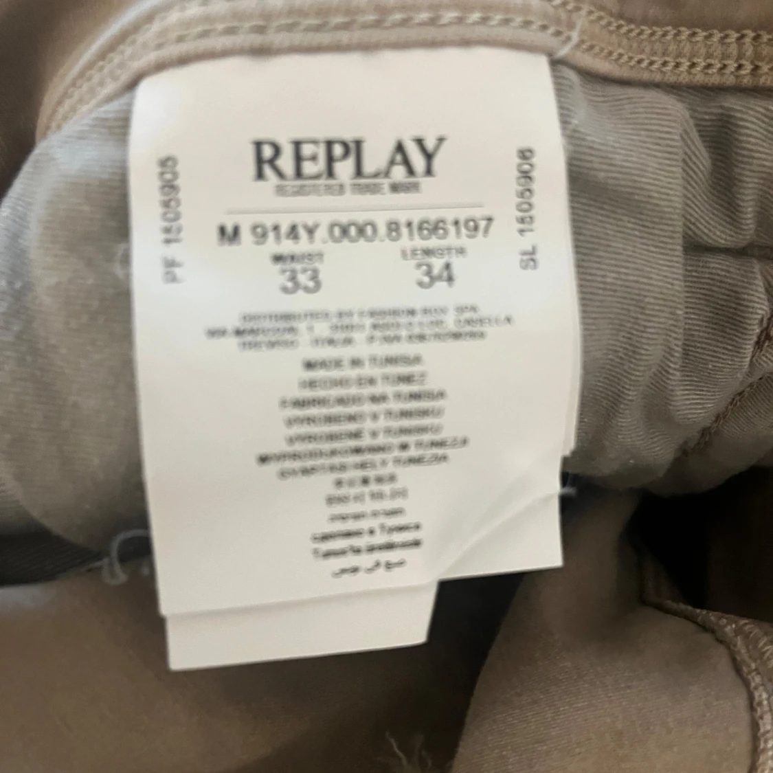 Beige Replay byxor i bomull - 2