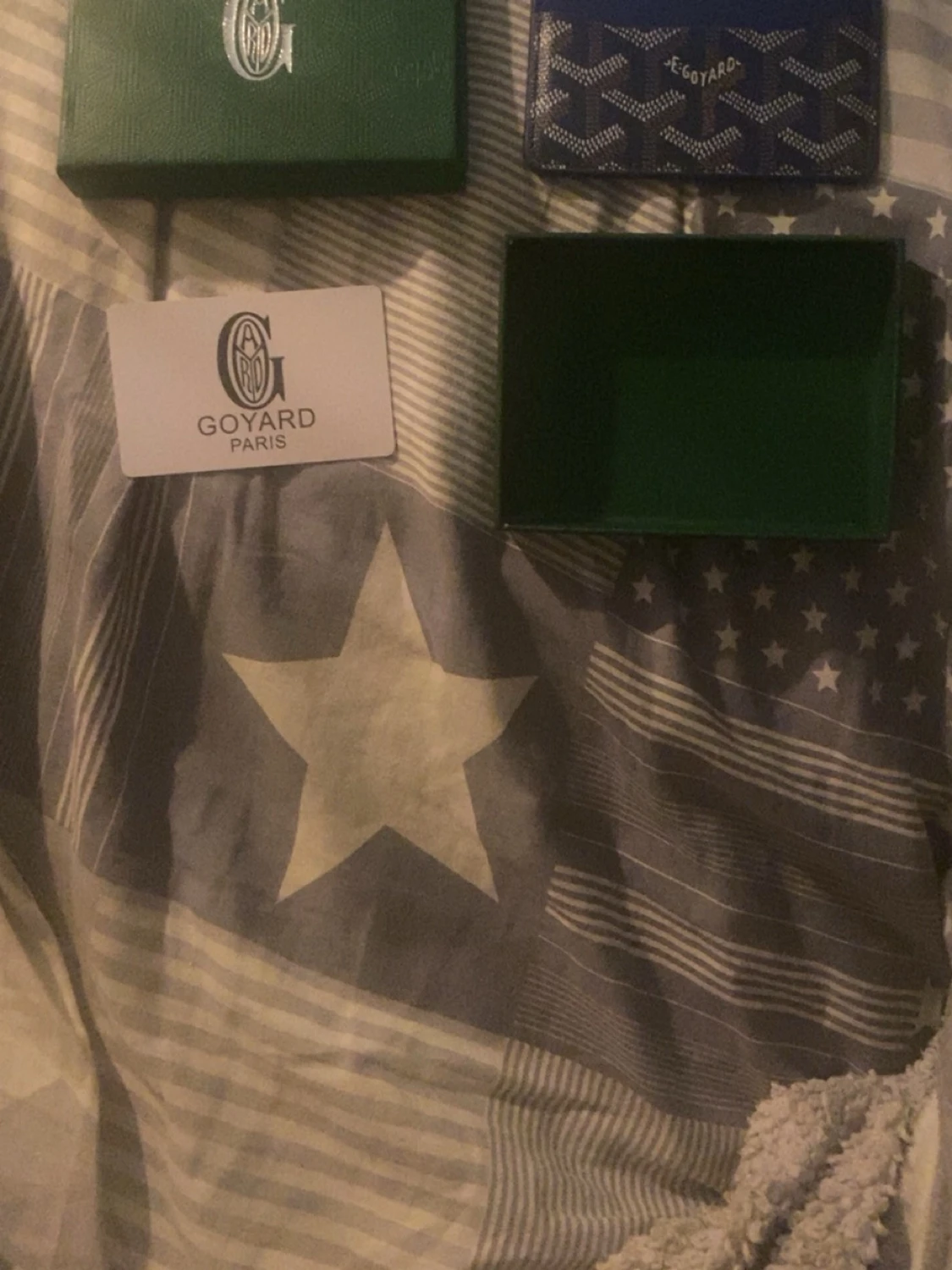 Blå korthållare med mönster - Gjord i läder och väldigt smidig - 4