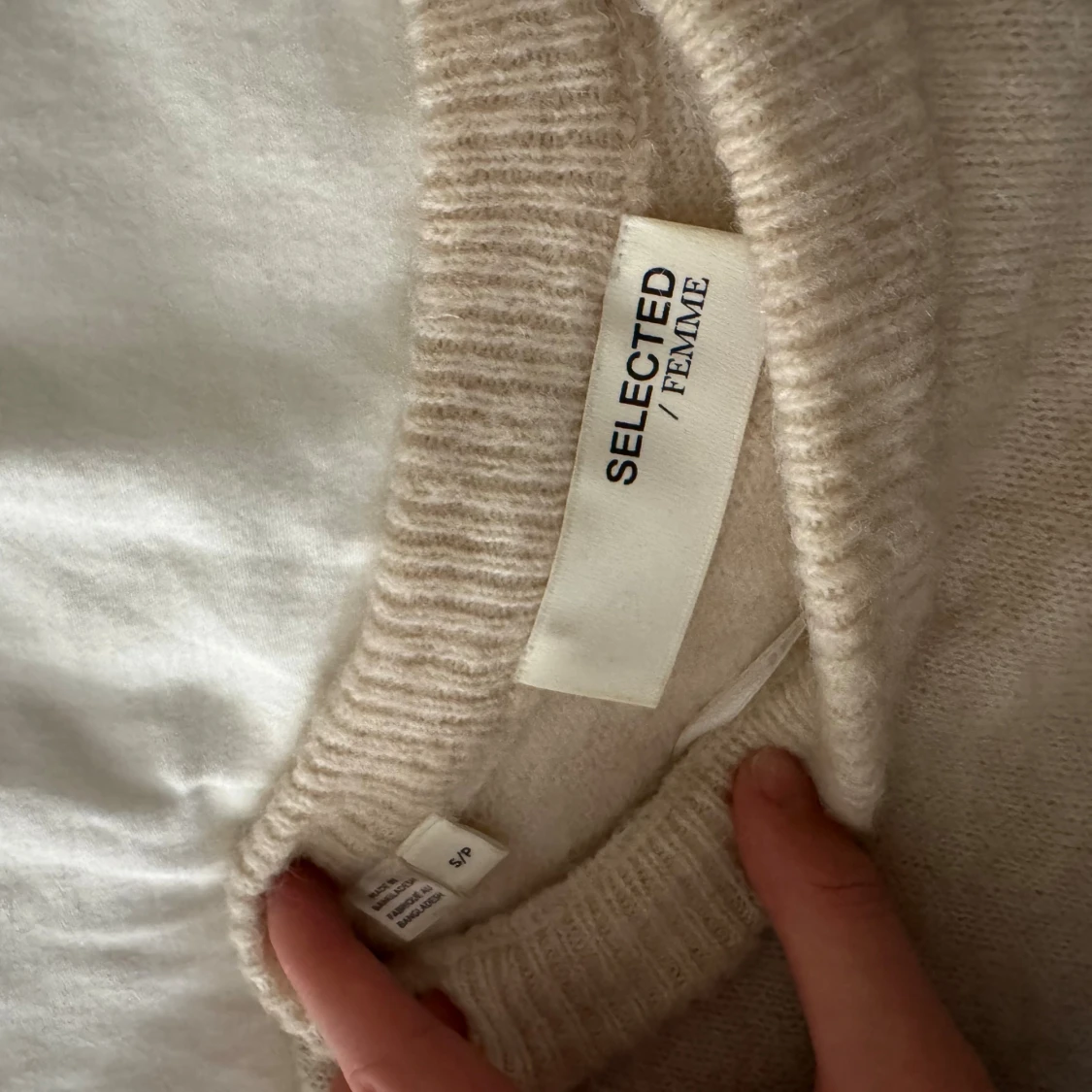 Beige stickad tröja Selected Femme - 1