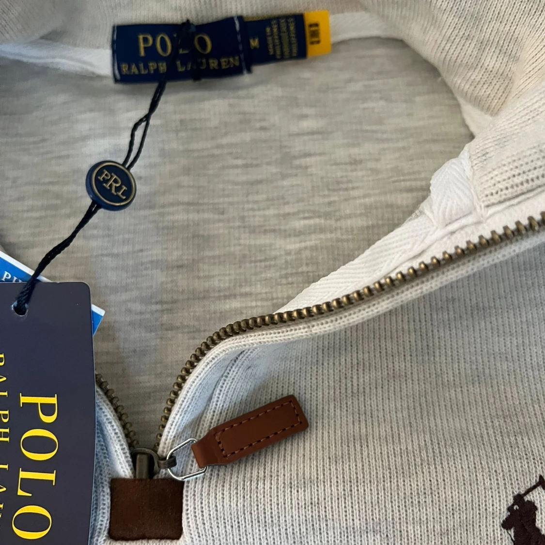 Grå half zip tröja från Polo Ralph Lauren - 1