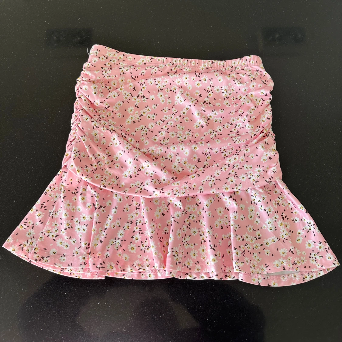 Rosa blommig volangkjol - 2