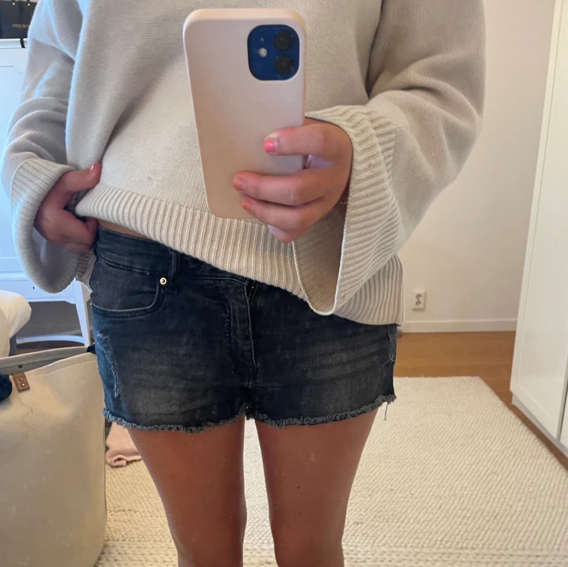 Svarta jeansshorts 