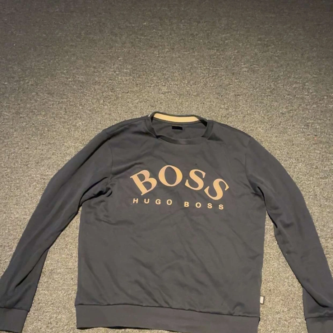 Mörkblå långärmad tröja Hugo Boss
