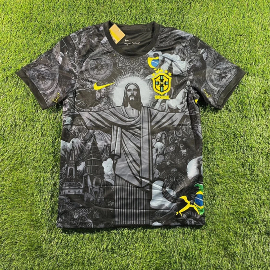 Nike Brasil svart fotbollströja S