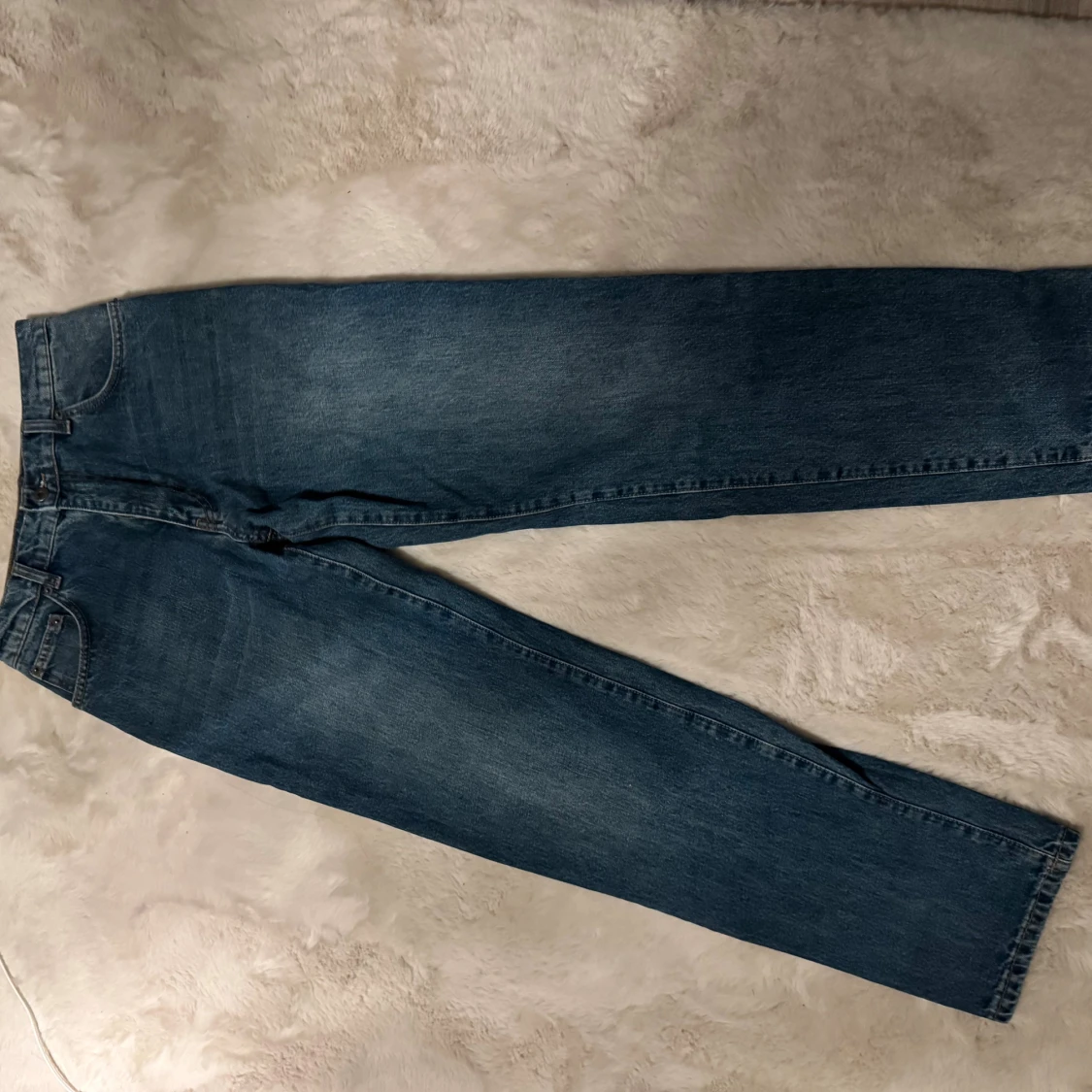 Woodbird ljusblå raka jeans 28/32 - 1