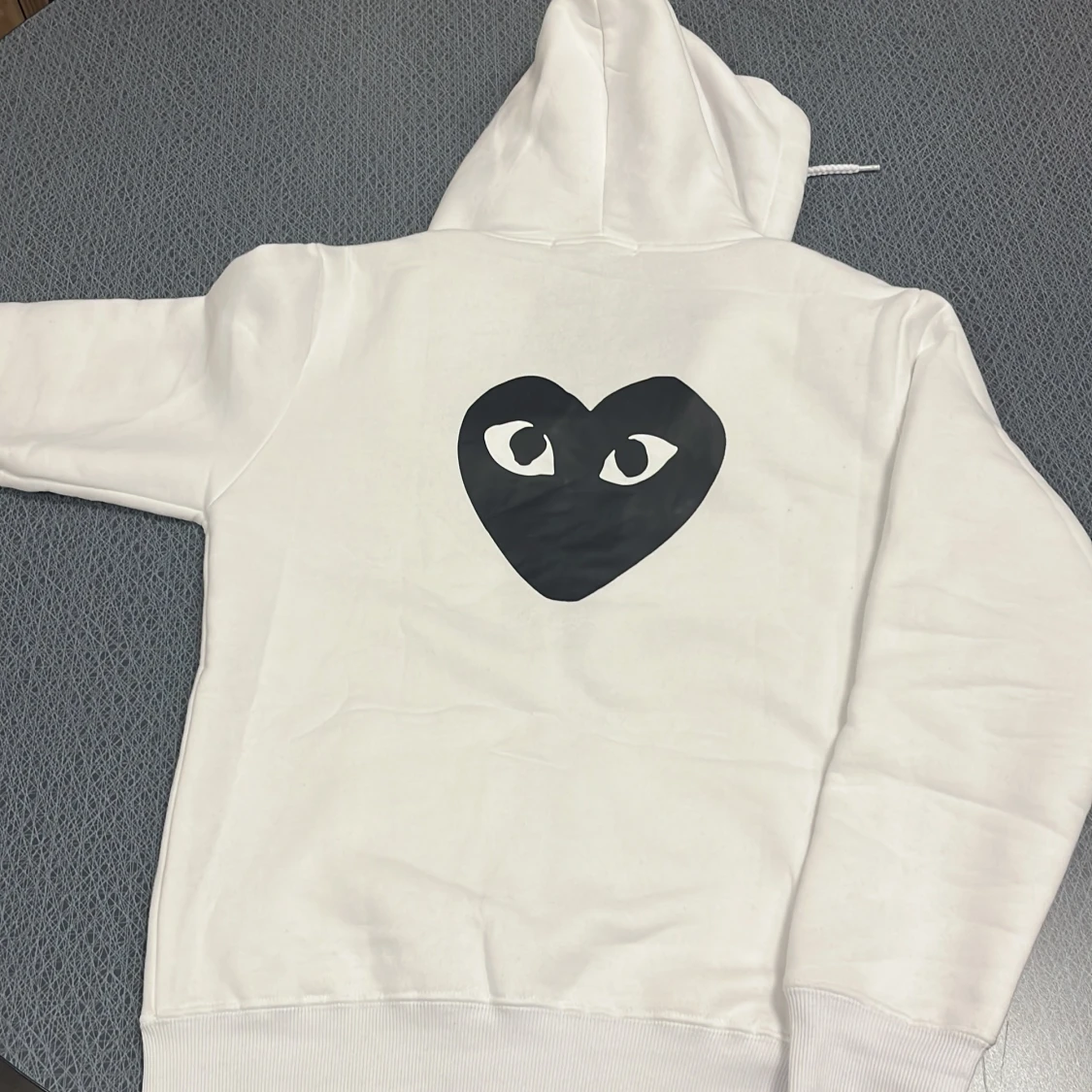 Vit hoodie Comme des Garçons Play S - 3
