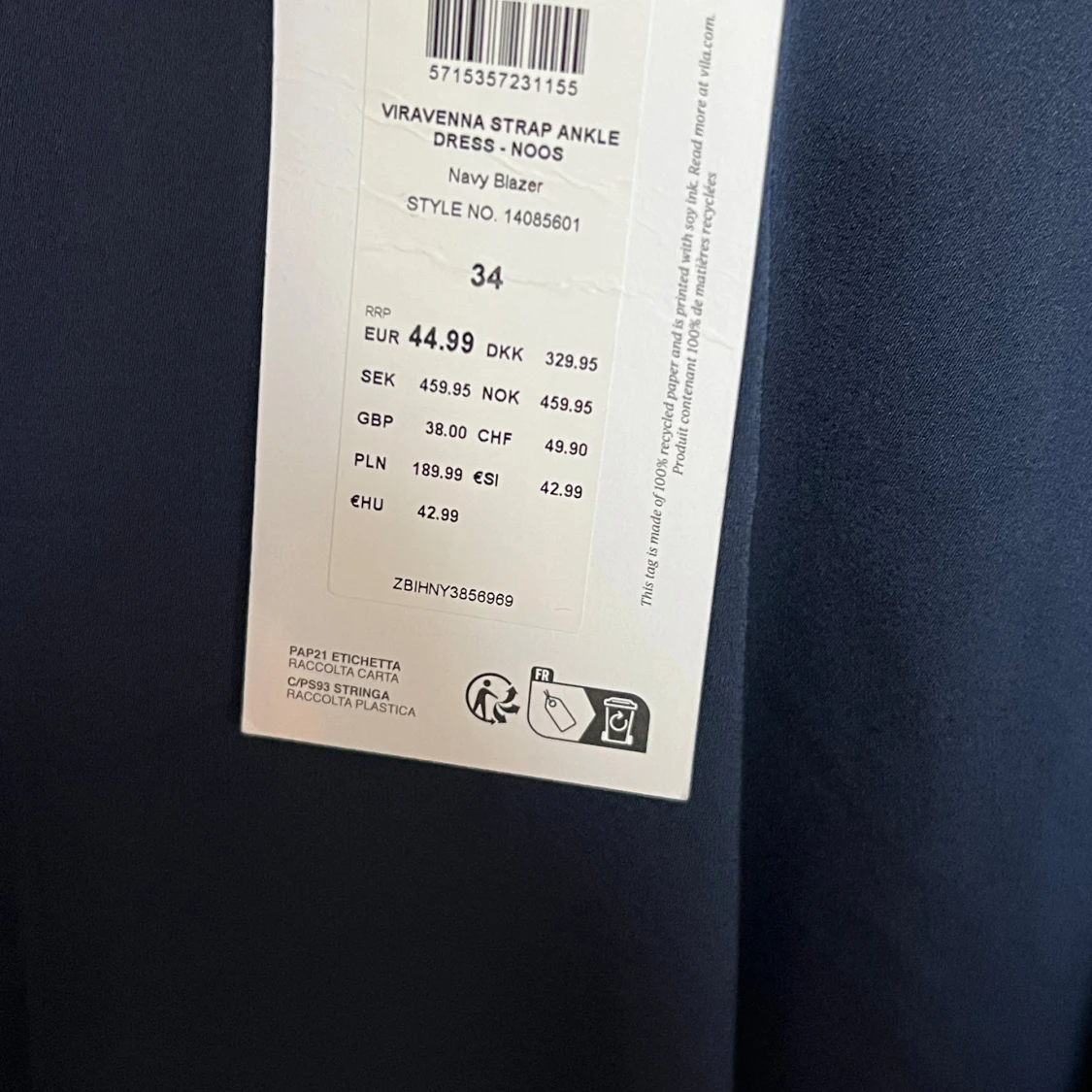 Marinblå långklänning från Vila - 2