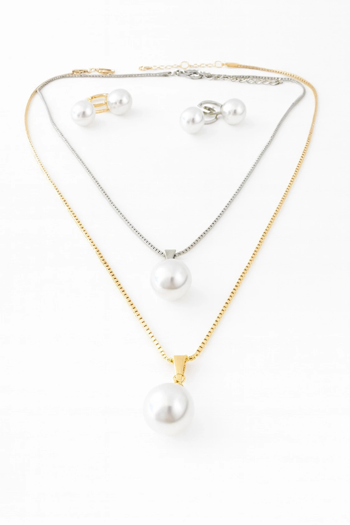 Guldkedja med stor pärlberlock - 2