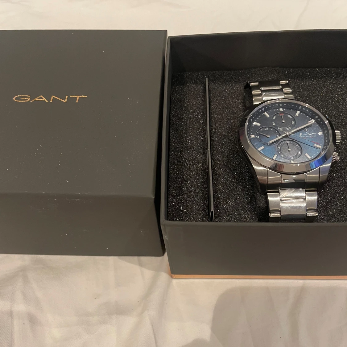 Silverfärgad Gant klocka  - 1