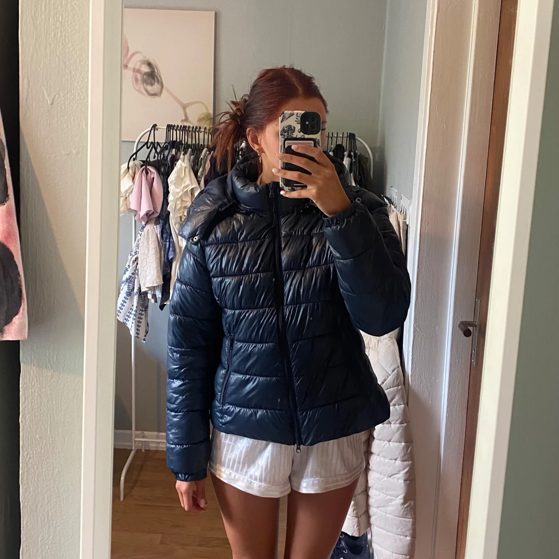 Mörkblå pufferjacka från 157