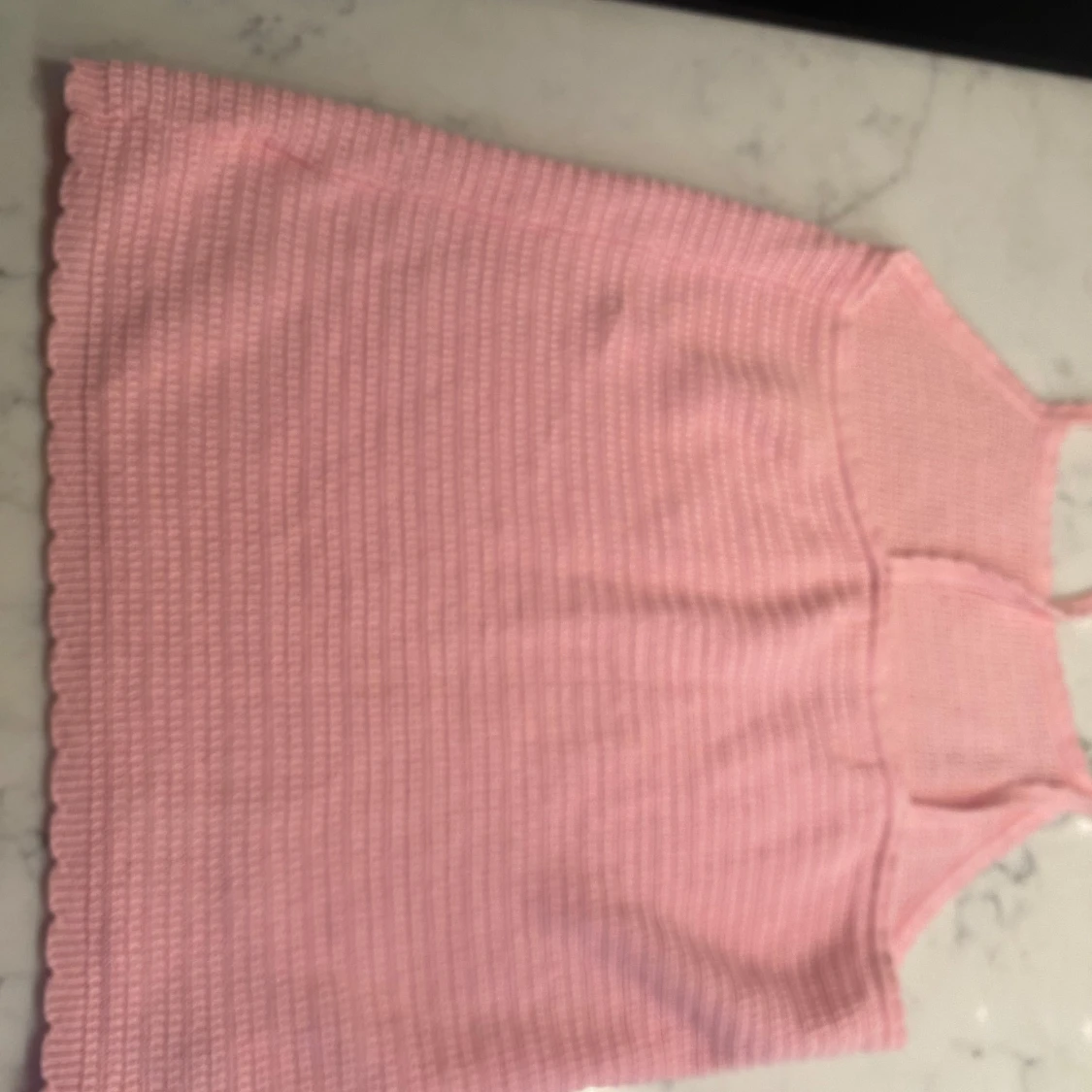 Ljusrosa stickad linnetopp från H&M - 1