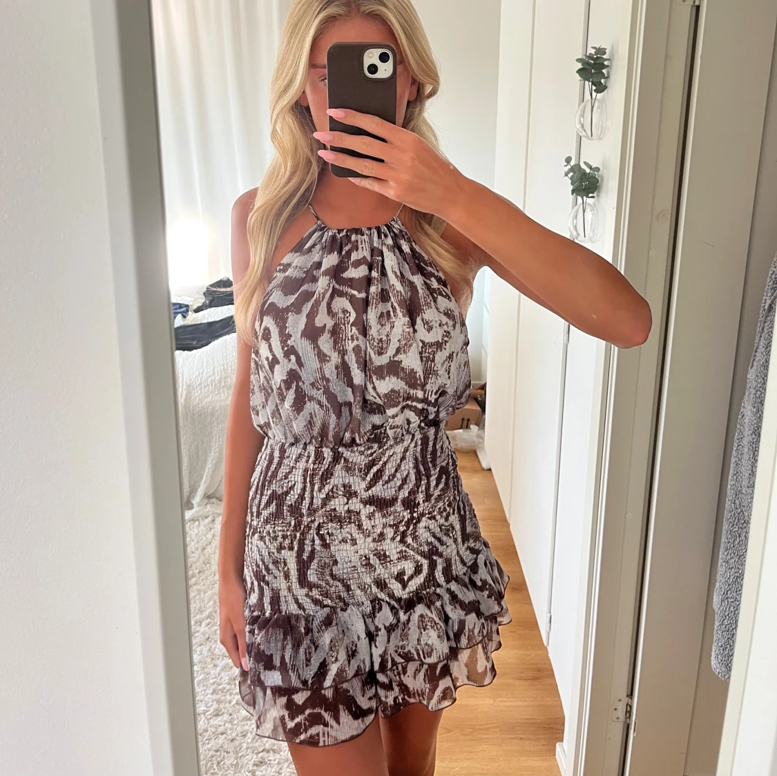 Klänning med zebramönster