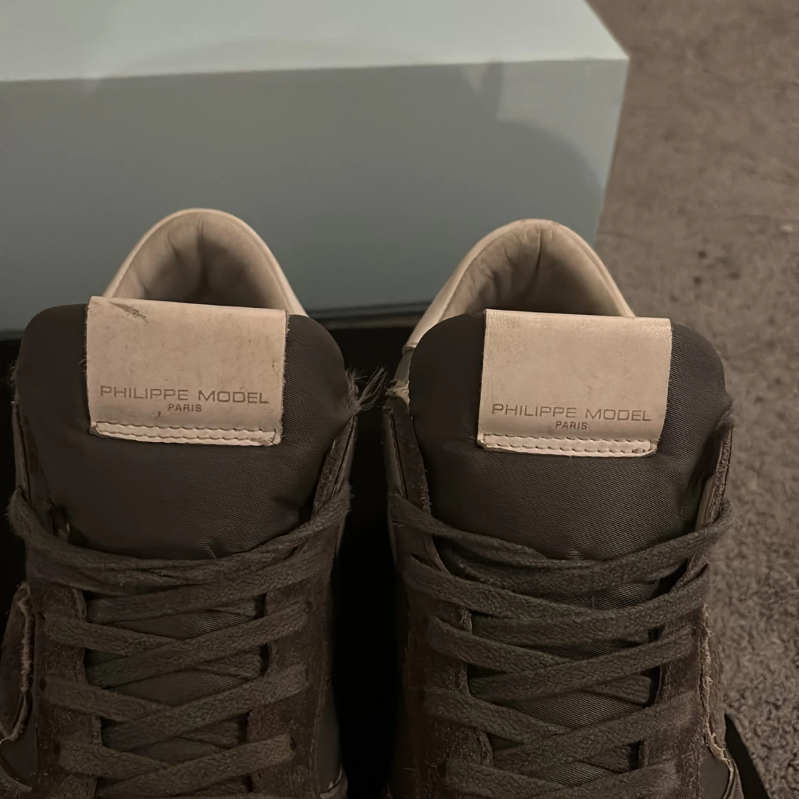 Grå Philippe Model sneakers i mocka - 2