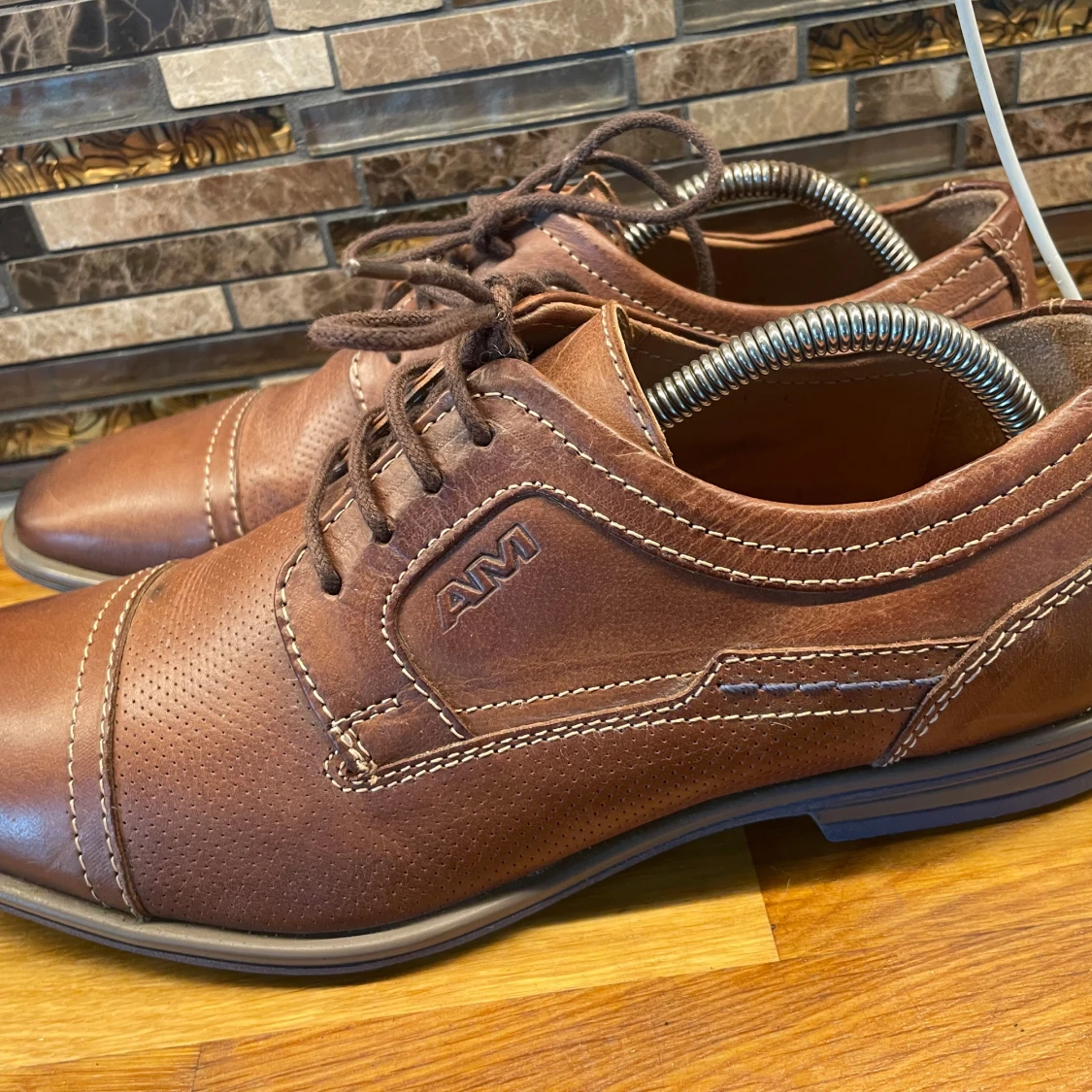 Bruna skinnloafers från AM Shoe Company - 4