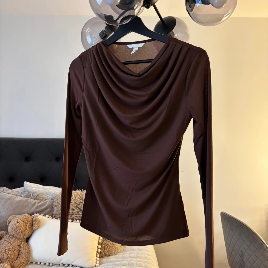 Brun långärmad topp från H&M