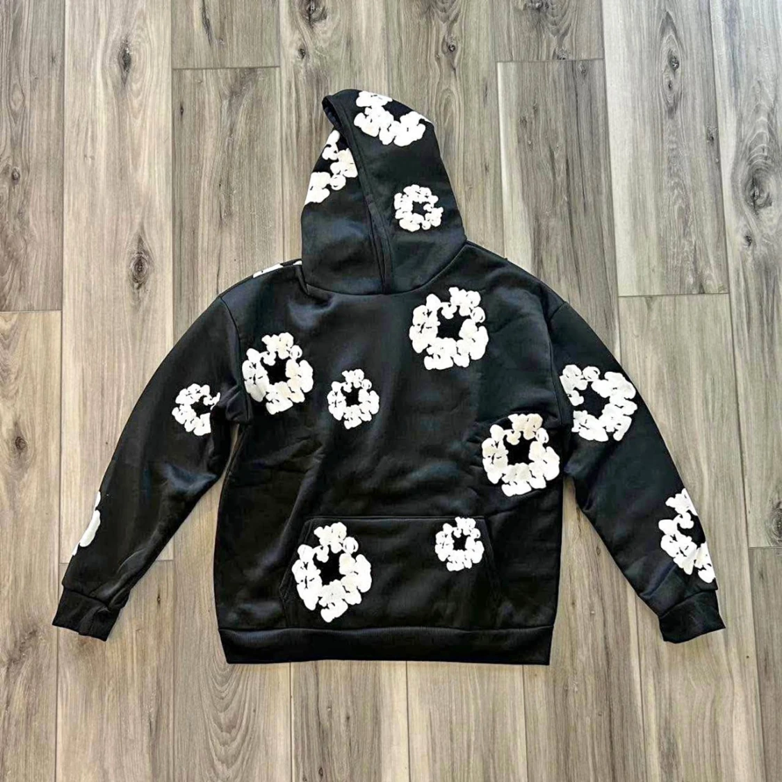 Svart Denim tears hoodie äkta 