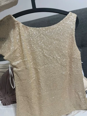 Guld topp  - Säljer en fest topp med guld paljetter 