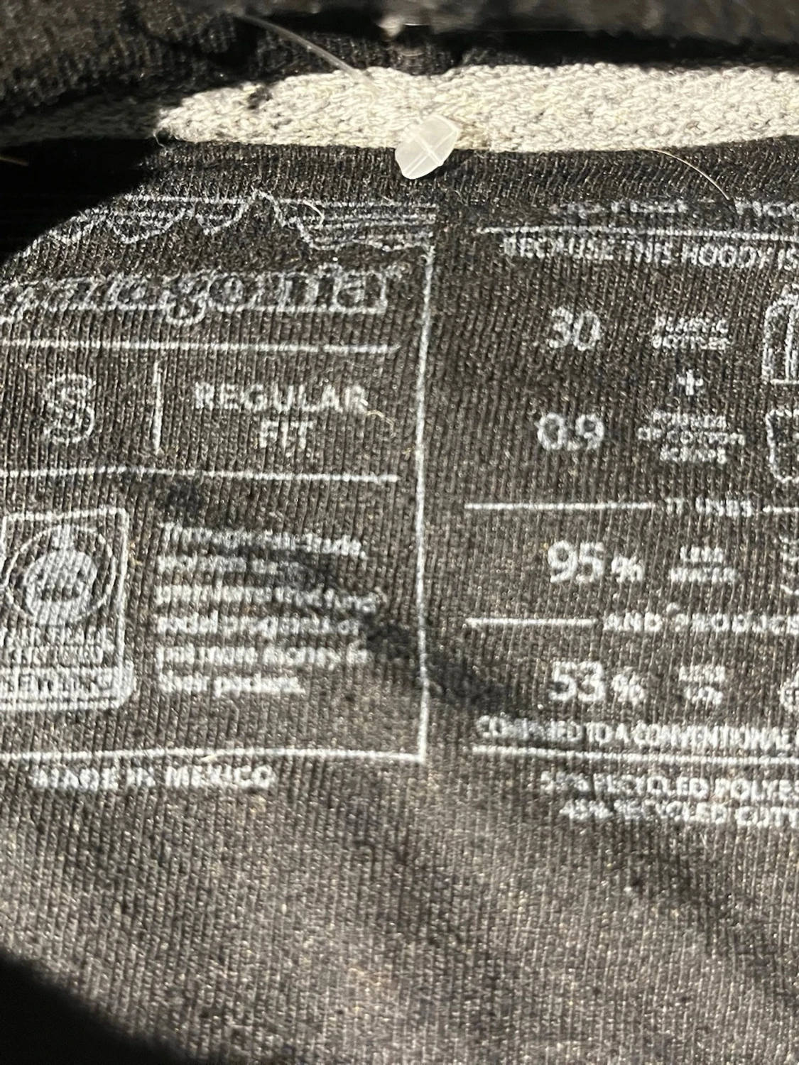 Svart hoodie med björntryck - 2