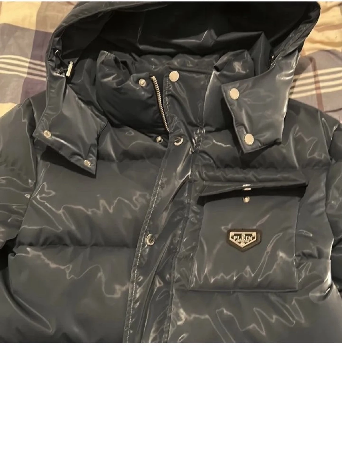 Mörkblå dunjacka från Philip plein - 1