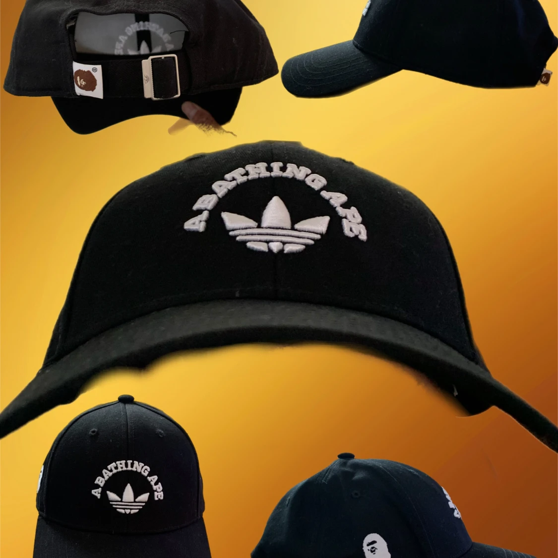 Svart keps A Bathing Ape x Adidas