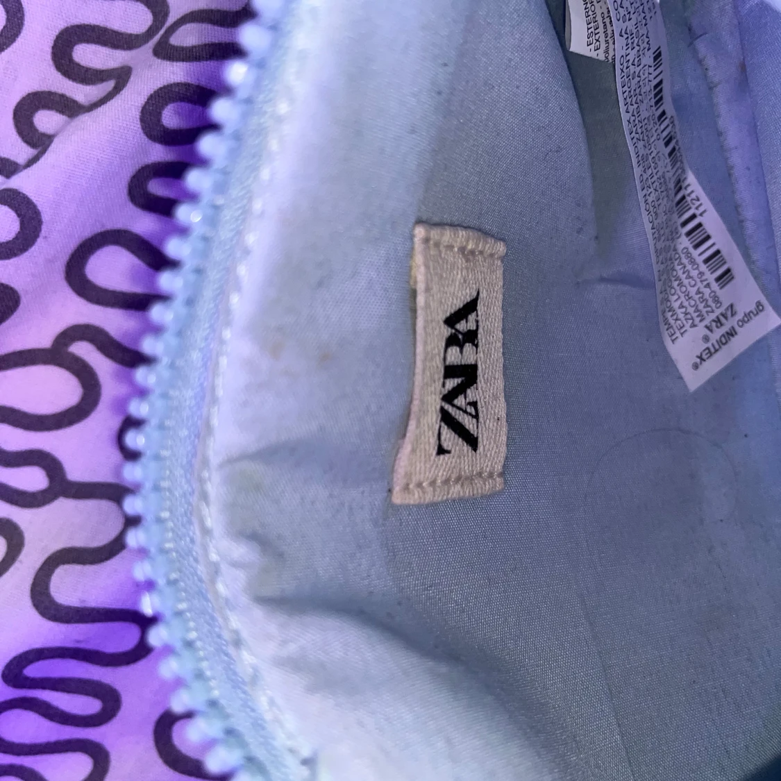 Blå zara hand väska - 3