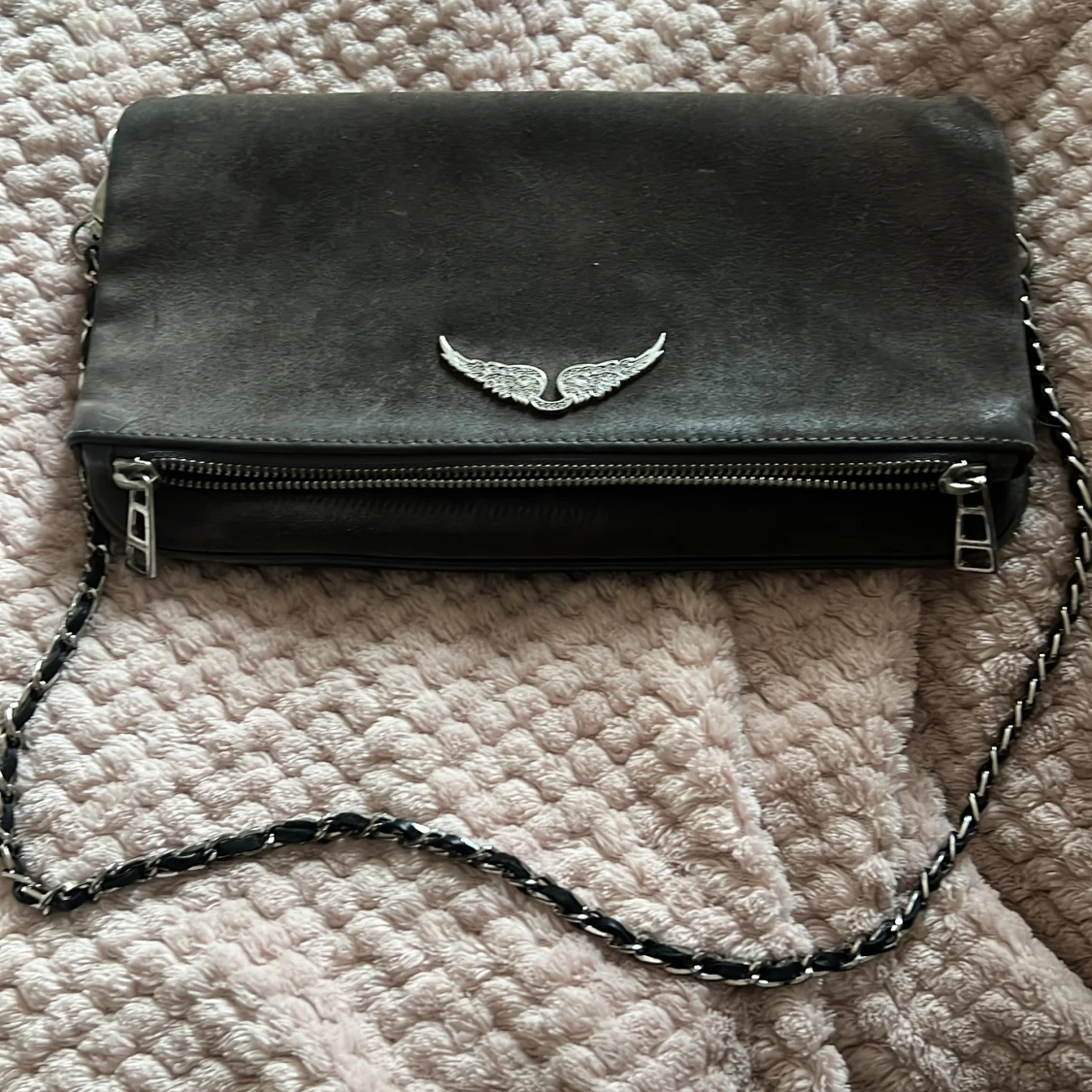 Svart axelväska Zadig & Voltaire skinn