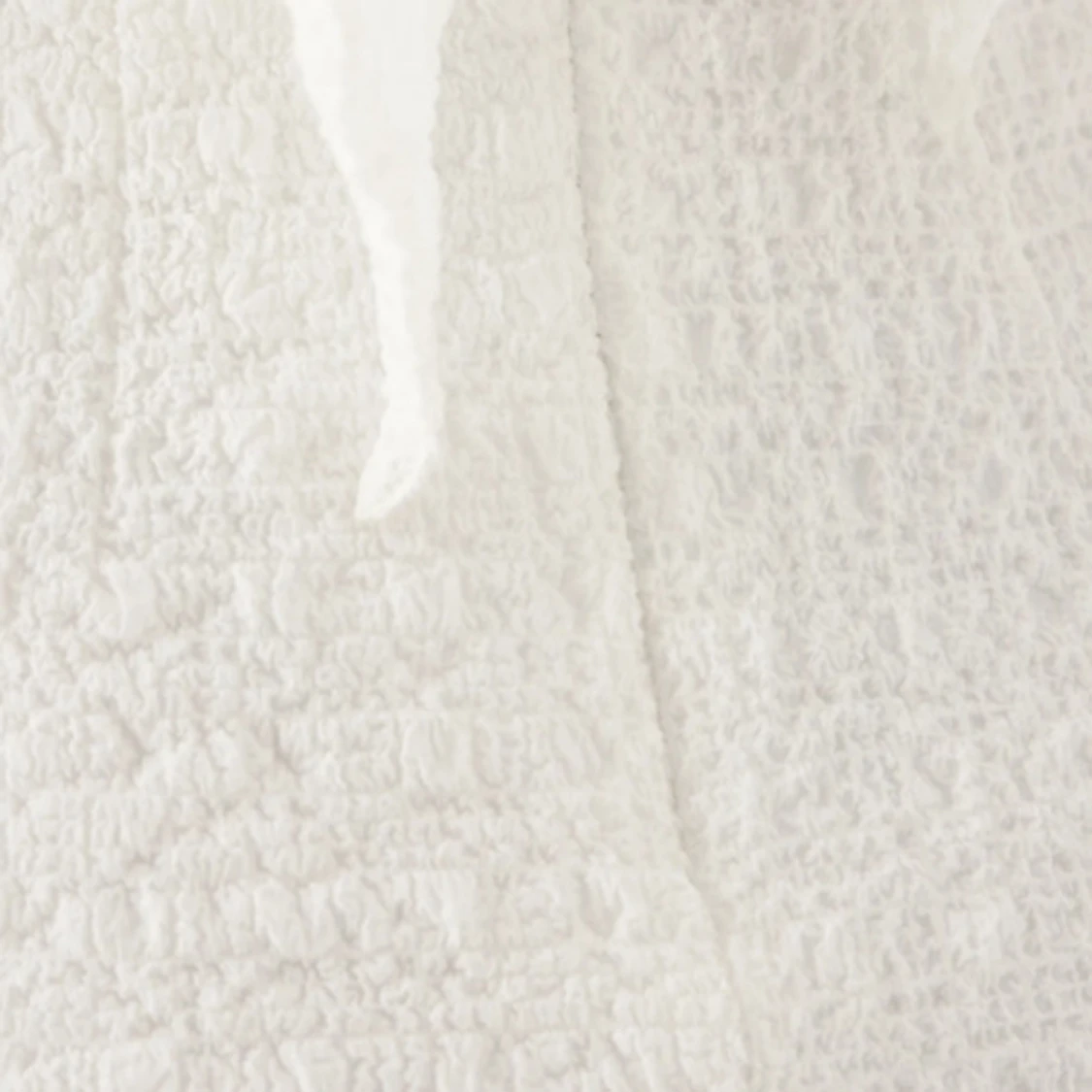 Vit kort klänning med puffärm och rosett - 2