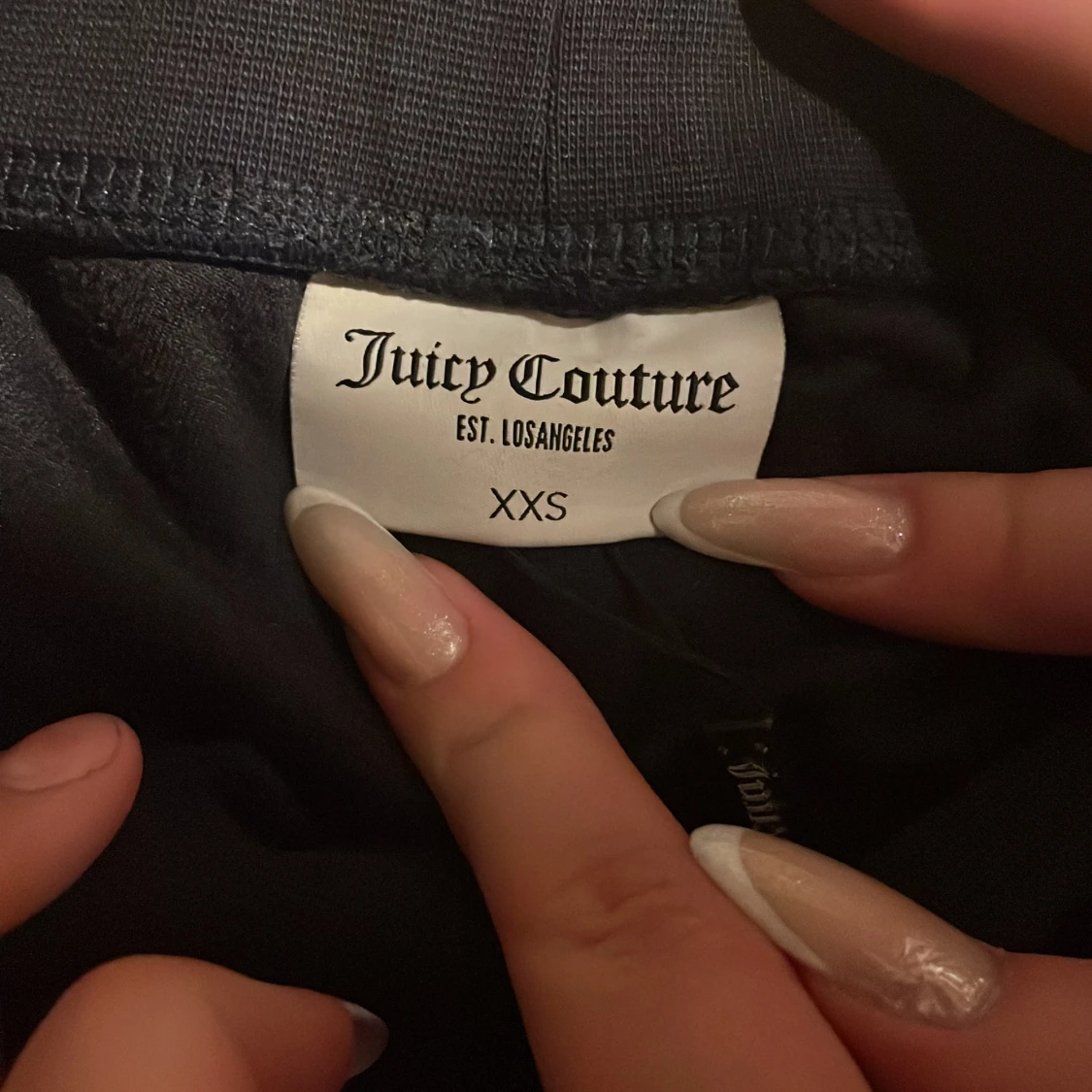 Mörk blåa Juicy Couture mjukisbyxor XXS - 3