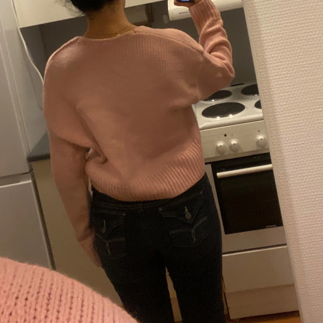 Ljusrosa stickad kofta från H&M Divided - 2